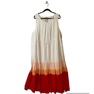 AVA & VIV Sleeveless Color Block Dress Size 3X